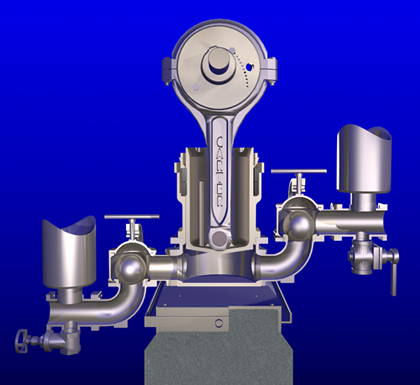 A cross-section of the 801-H duplex plunger pump used in the brochure.