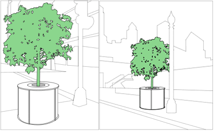 Trees in situ